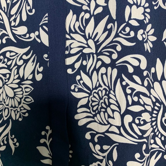 LOFT | Blue Button Front Collared Shift Dress-XXSP - Picture 2 of 4